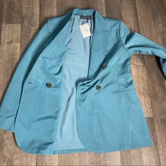 Oscar de La Renta Double Breasted SlateBlue Blazer size 10 - Picture 11 of 15